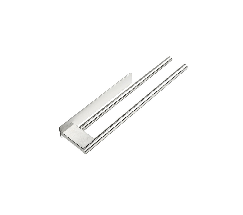 Porte-serviettes De Salle De Bain Sans Perçage, Double Porte-serviettes Adhésif En Acier Inoxyd