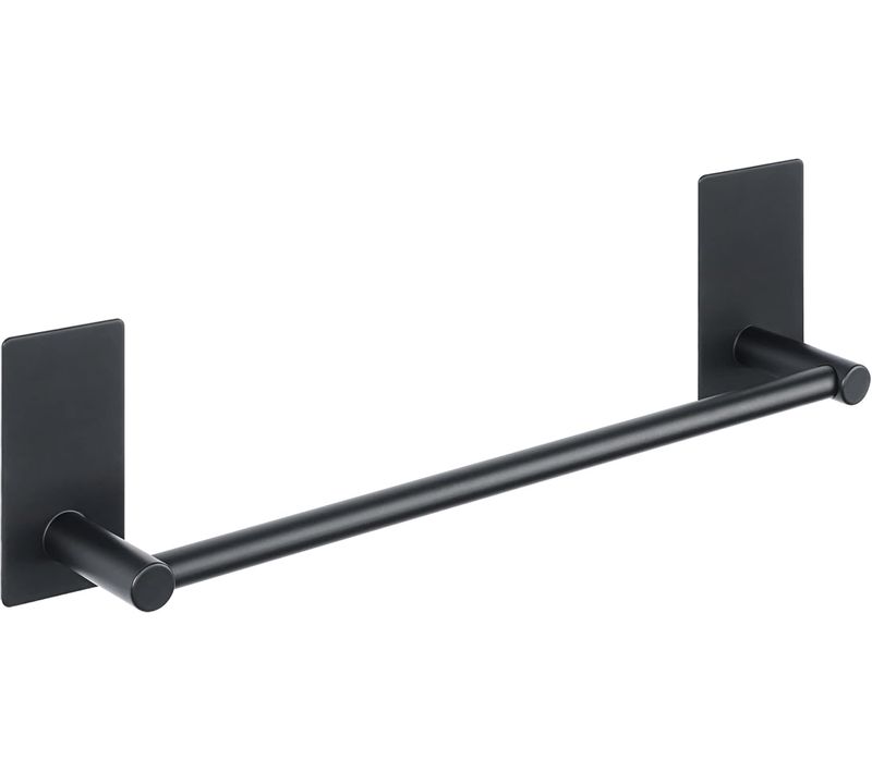 Porte-serviettes De Salle De Bain, Porte-serviettes Collé En Acier Inoxydable,50cm Noir