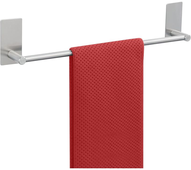 Porte-serviettes De Salle De Bain, Porte-serviettes Collé En Acier Inoxydable Argenté, 40 Cm