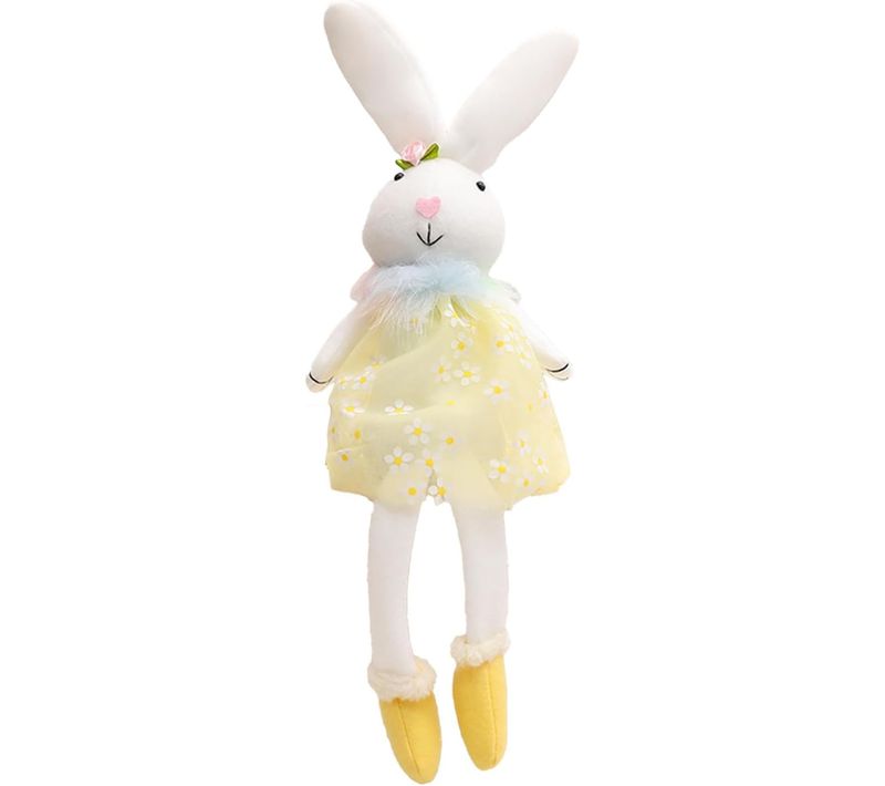 Lapin En Peluche Pour Décoration De Pâques - Avec Pattes Pendantes - Figurine