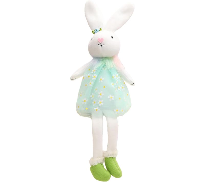 Lapin En Peluche Pour Décoration De Pâques - Avec Pattes Pendantes - Figurine