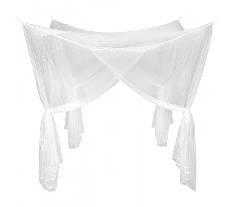 Grand Carré Pour Lits King-size, Moustiquaire D'intérieur Et D'extérieur Blanc (210 X 220 X 200 Cm)