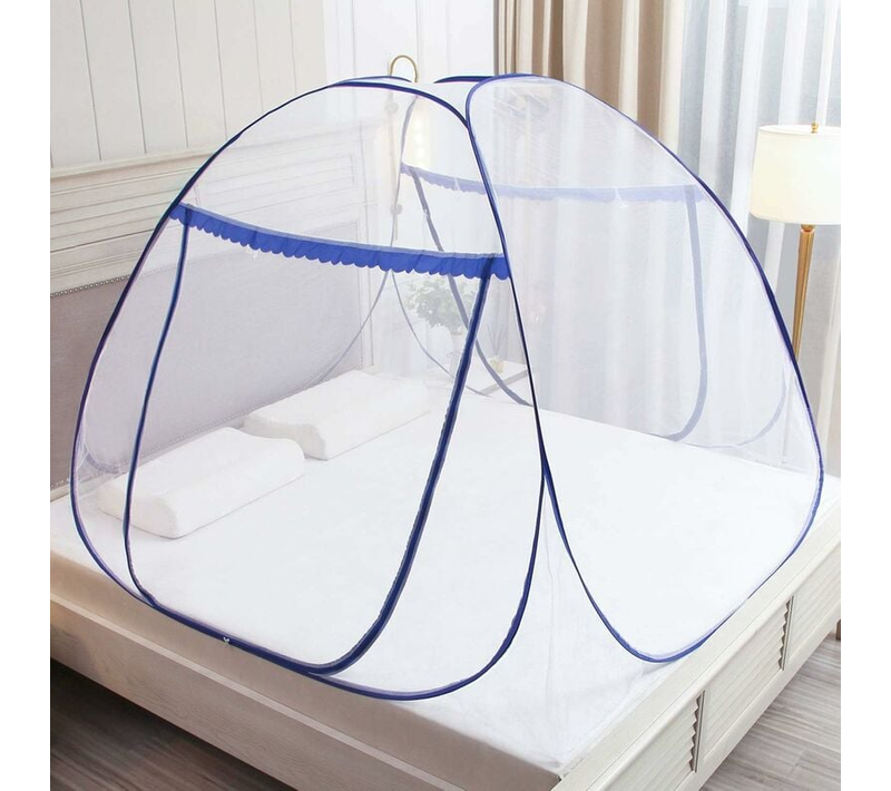 Moustiquaire Pop-up Pour Lit Double, Fermeture Éclair, Tente Portable, Moustiquaire