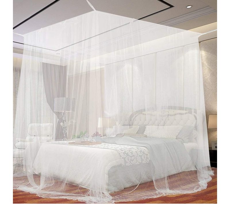 Moustiquaire De Lit, (190 X 210 X 240cm)grand Carrée Moustiquaire Pour Lit Extra Large