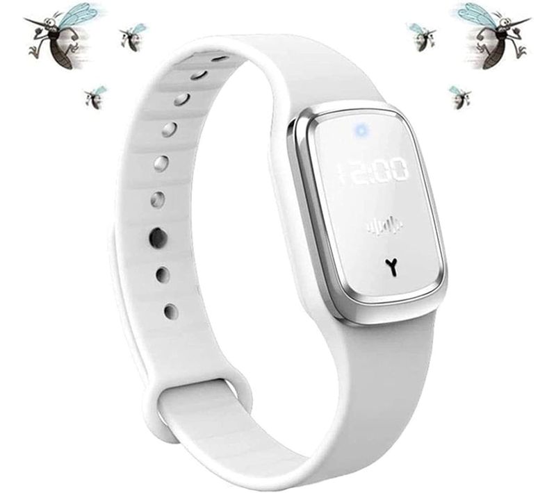 Bracelet Épulsif Anti-moustiques Ultrasonique(blanc), Braceletanti-insectes Intelligent