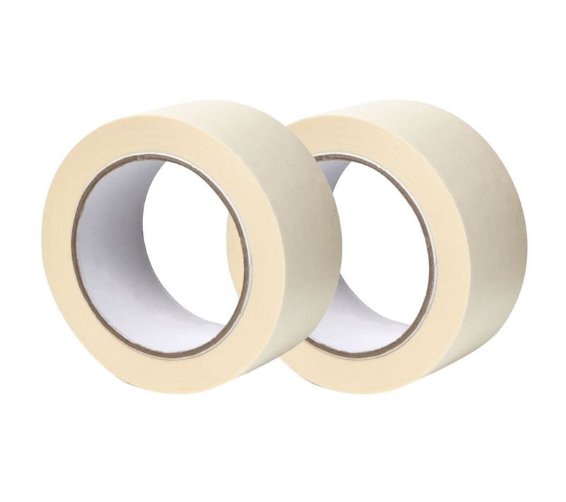 Lot De 2 Rouleaux- Ruban De Masquage - 50 Mm X 50 M - Pour La Protection Des Surfaces