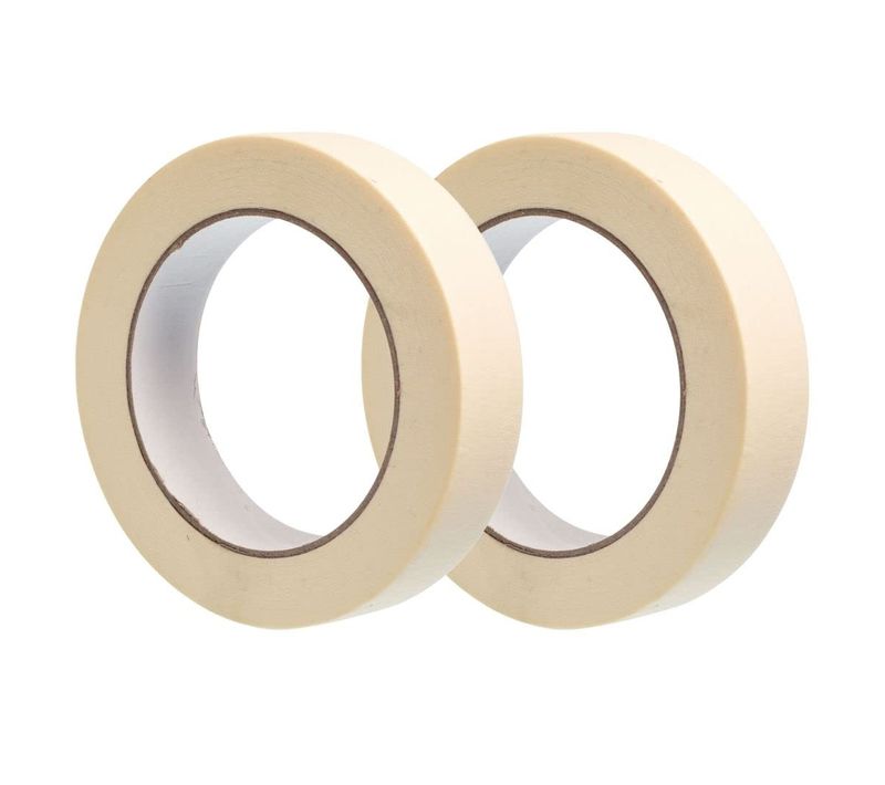 Lot De 2 Rouleaux- Ruban De Masquage - 24 Mm X 50 M - Pour La Protection Des Surfaces