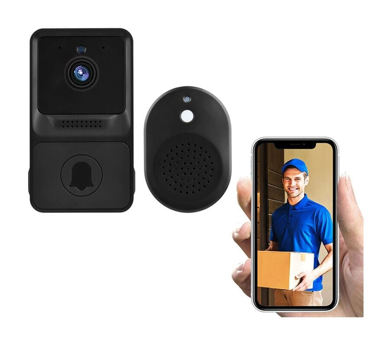 Sonnette Vidéo Sans Fil Avec Caméra De Sécurité Visuelle Intelligente Haute Résolution 1080p