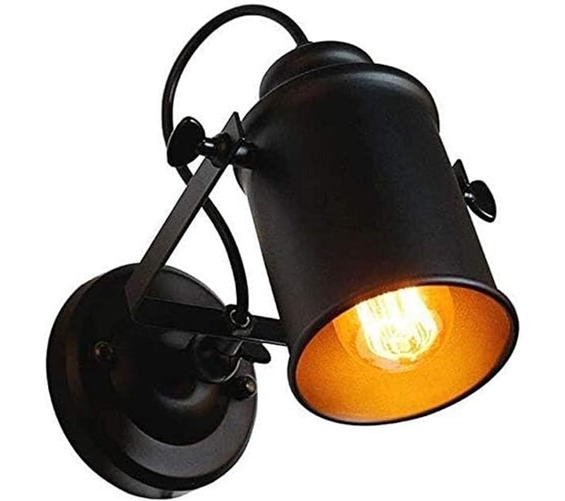 Applique Murale Intérieure Noire Réglable， Pour Salon Chambre Salle à Manger  (ampoule Non Incluse)