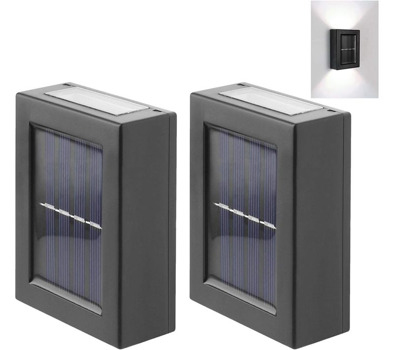 Lampadaire D'extérieur Étanche à Détection De Corps Humain (lot De Deux Lumières Chaudes)