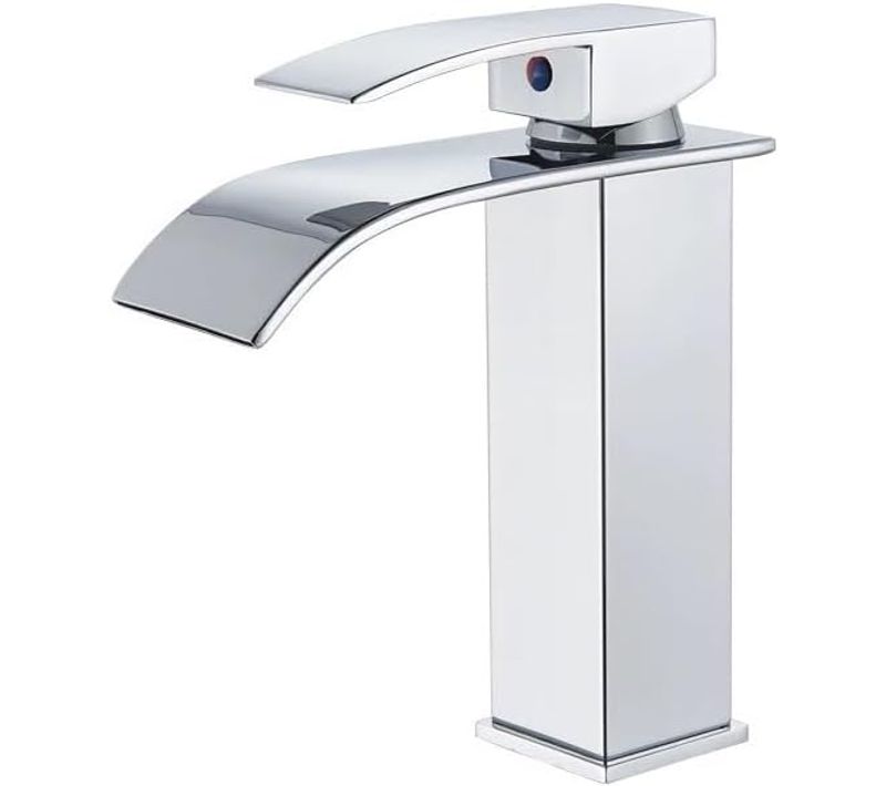 Robinet De Lavabo à Poignée Unique, Argent