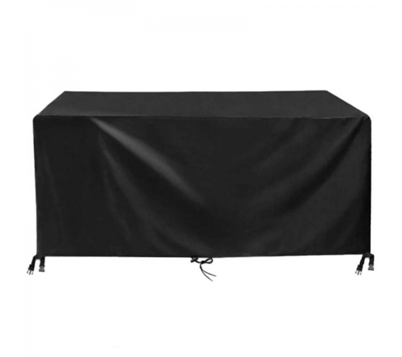 Housse Salon De Jardin Noir 420d Tissu Oxford Imperméable Rsistance Anti-uv Bache Table 152x104x71cm