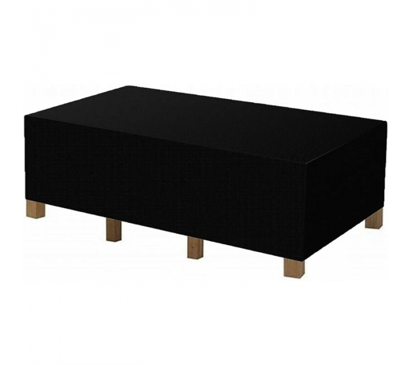 180 X 120 X 74 Cm 210d Housse De Table Et De Chaise De Patio De Jardin Extérieur, Noir