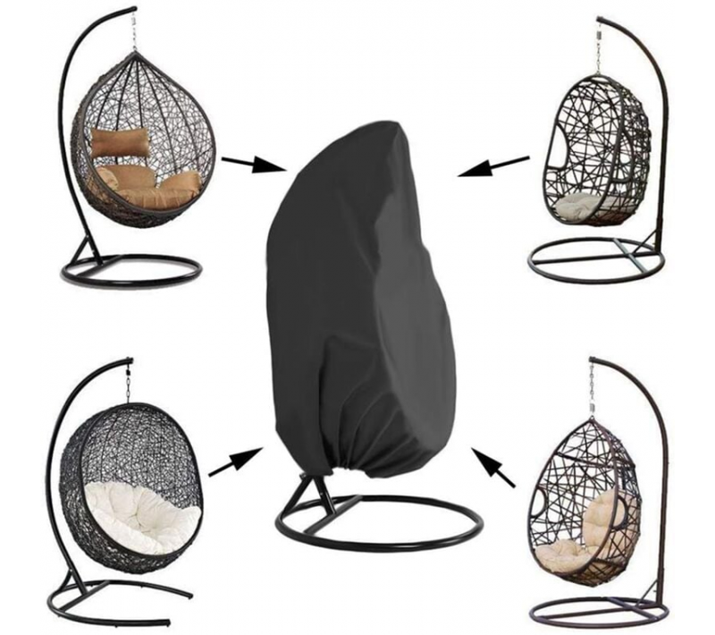 190 X 115cm Housse Pour Mobilier De Jardin, Housse De Fauteuil Suspendu Jardin Rotin