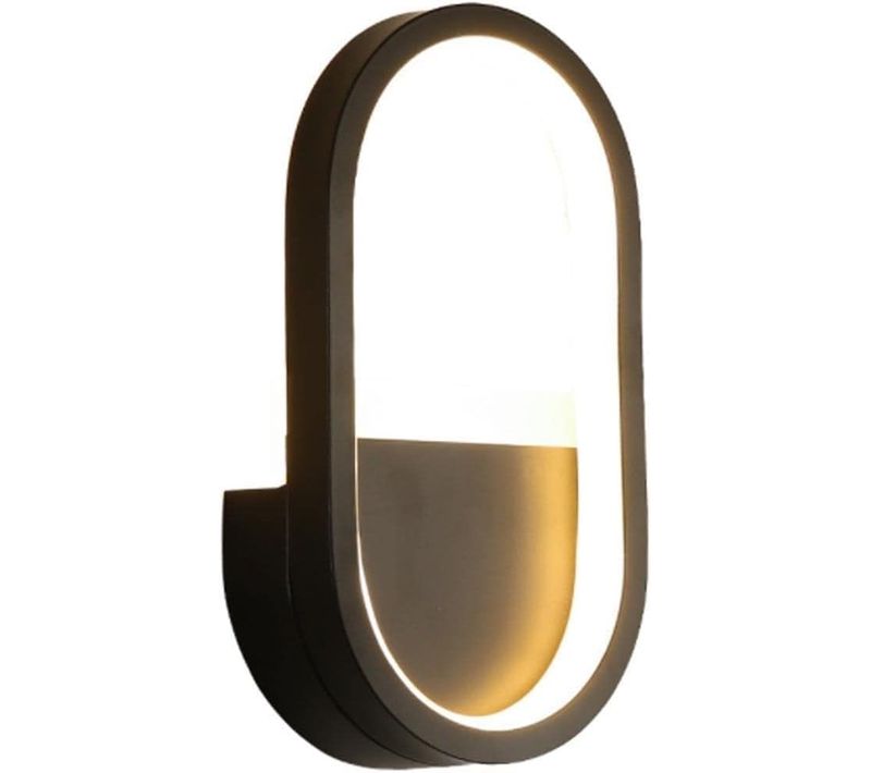 Applique murale LED d'intérieur moderne 15 W (noir)