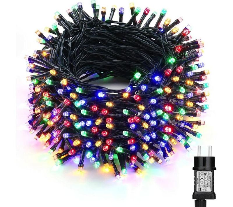 10m Guirlande Luminuese Extérieur LED 100 LED Multicolore Avec Prise Pour Noël Mariage Fêt