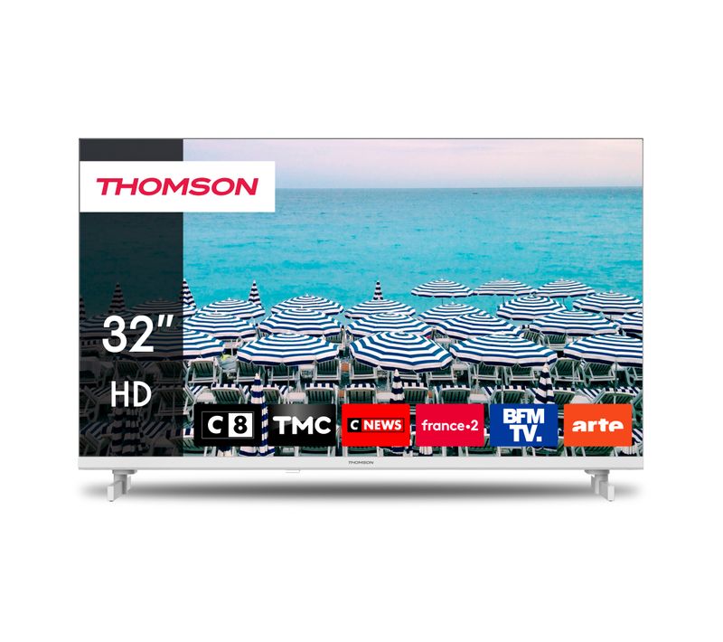Téléviseur HD 32'' 81cm THOMSON 32HD2S13W Blanc