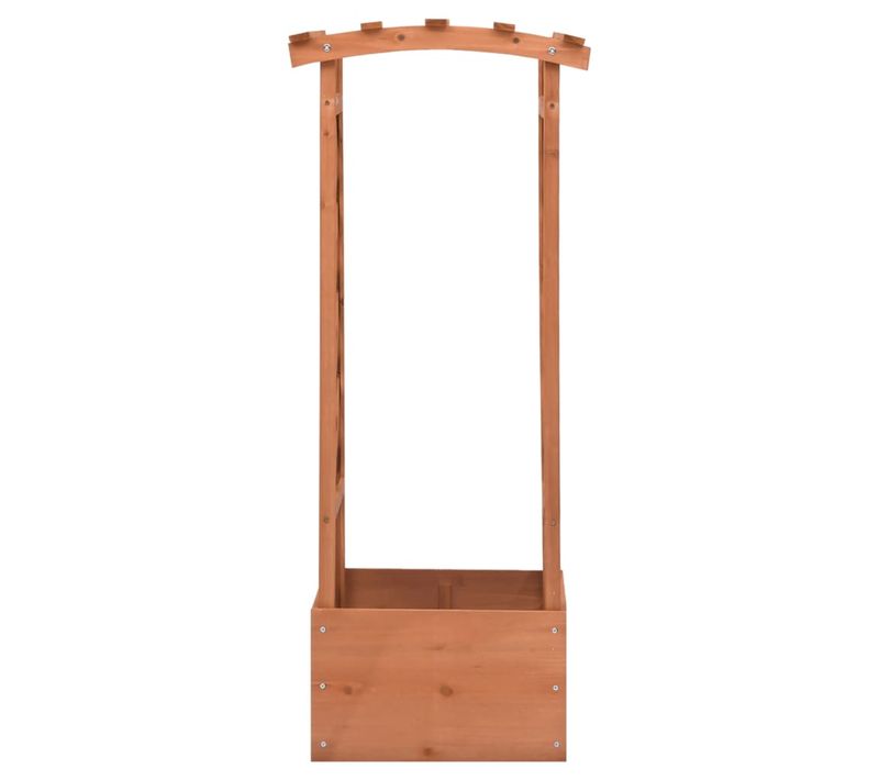 Jardinière à Treillis Avec Arche - Pot De Fleurs 49x39x117 Cm Bois De Sapin