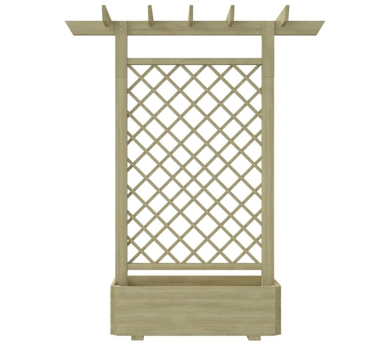 Jardinière Pergola - Bac à Fleurs - Pot De Fleurs 162 X 56 X 204 Cm Bois