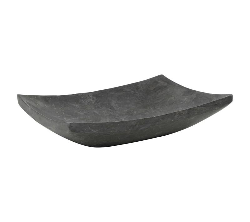 Lavabo - Vasque à Poser Pour Salle De Bain 50 X 35 X 12 Cm Marbre Noir