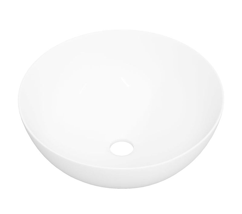 Lavabo - Vasque à Poser Pour Salle De Bain Blanc 36x15 Cm Céramique Rond