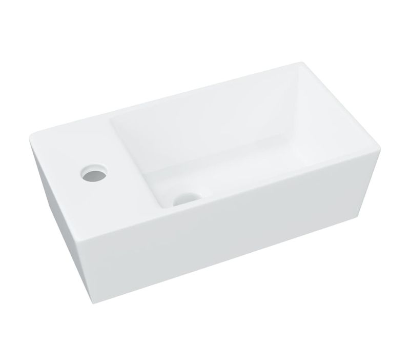 Lavabo - Vasque à Poser Pour Salle De Bain Blanc 48x25x15 Cm Céramique