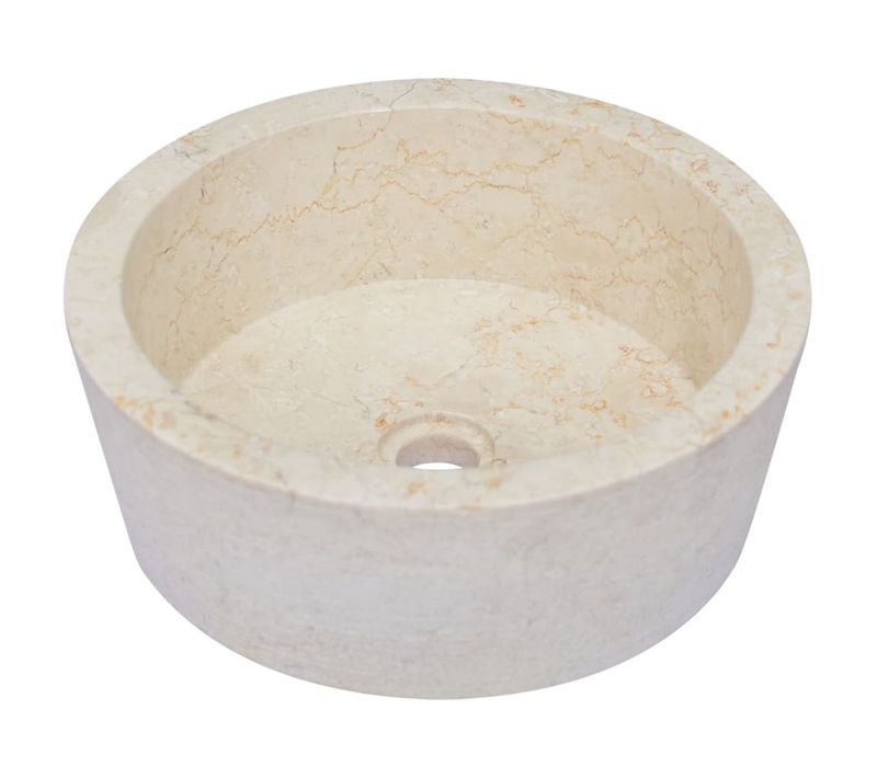 Lavabo - Vasque à Poser Crème 40x15 Cm Marbre