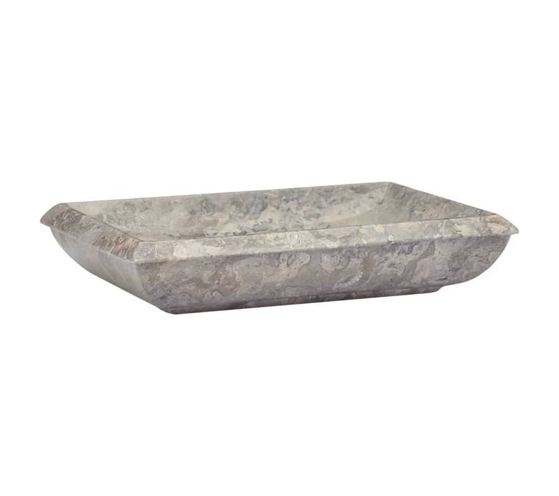 Lavabo - Vasque à Poser Gris 50x35x10 Cm Marbre