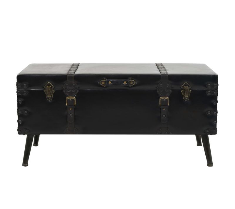 Table Basse - Table De Salon Mdf Et Acier 102x51x48 Cm