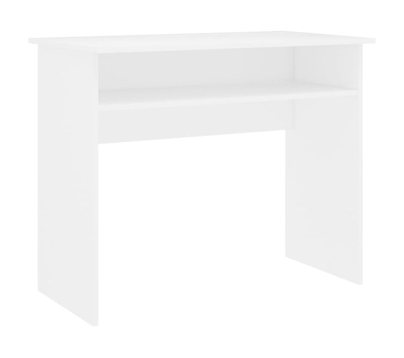 Bureau Informatique - Bureau D'ordinateur - Table D'étude Blanc 90x50x74 Cm Bois D'ingénierie