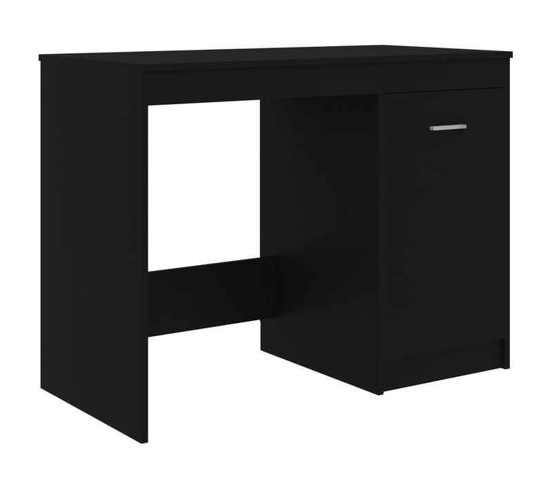 Bureau Informatique - Bureau D'ordinateur - Table D'étude Noir 100x50x76 Cm Bois D’ingénierie
