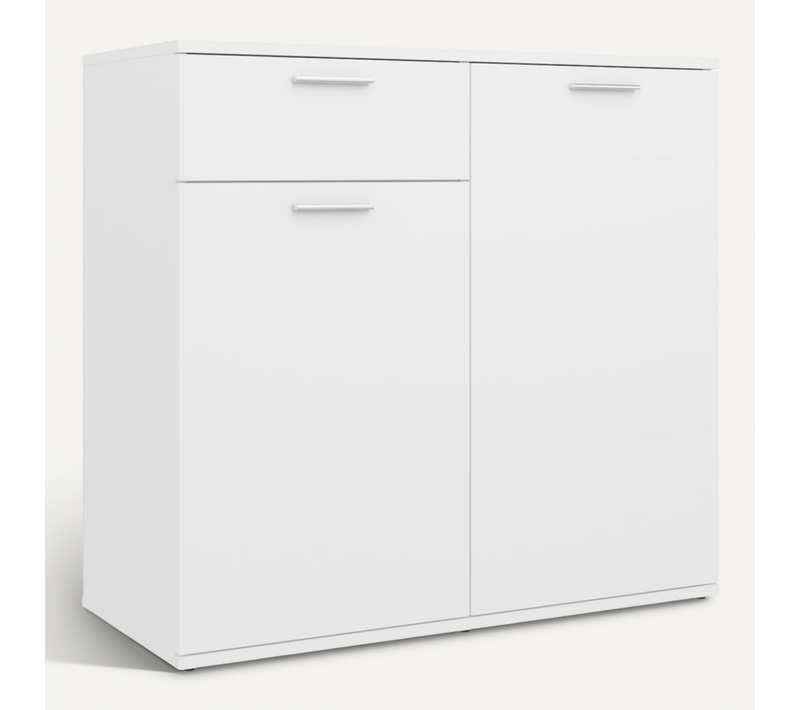 Buffet - Bahut - Meuble De Rangement Blanc 80x36x75 Cm Bois D'ingénierie