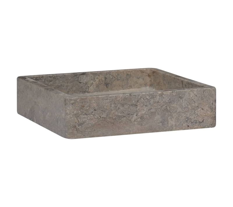 Lavabo - Vasque Gris 40x40x10 Cm Marbre