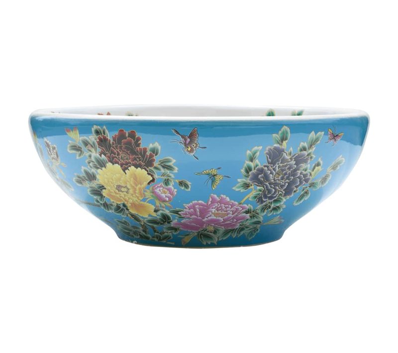 Vasque à Poser - Lavabo Multicolore Rond Φ41x14 Cm Céramique