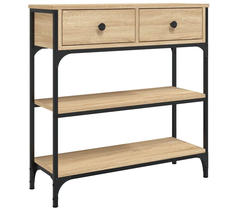 Table Console - Table D'entrée Chêne Sonoma 72,5x25x75 Cm Bois D'ingénierie