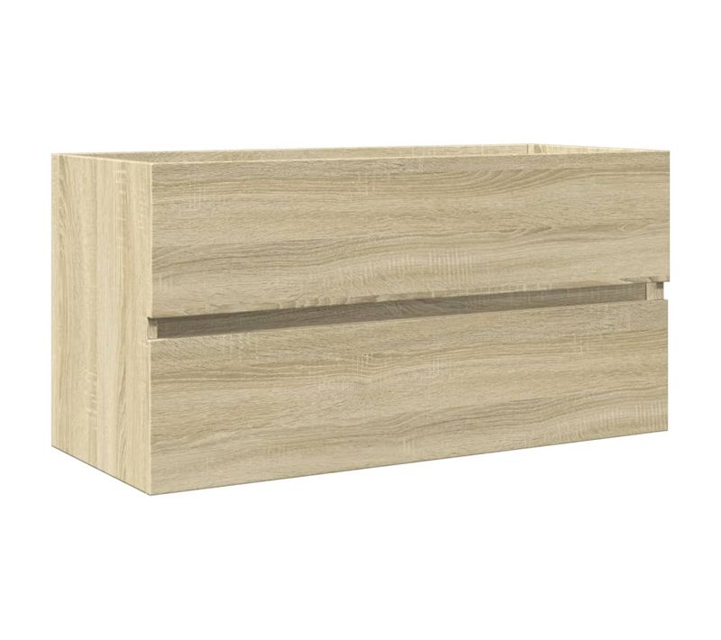 Meuble Vasque, Meuble De Salle De Bain, Meuble Lavabo Chêne Sonoma 90x38,5x45 Cm Aggloméré