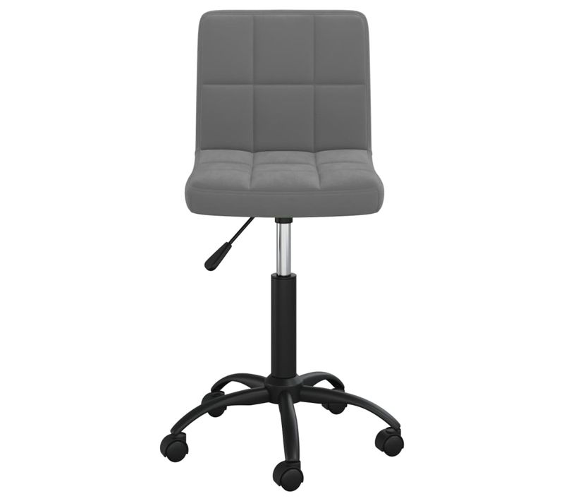 Chaise Pivotante, Chaise De Bureau, Chaise à Roulettes Gris Foncé Velours