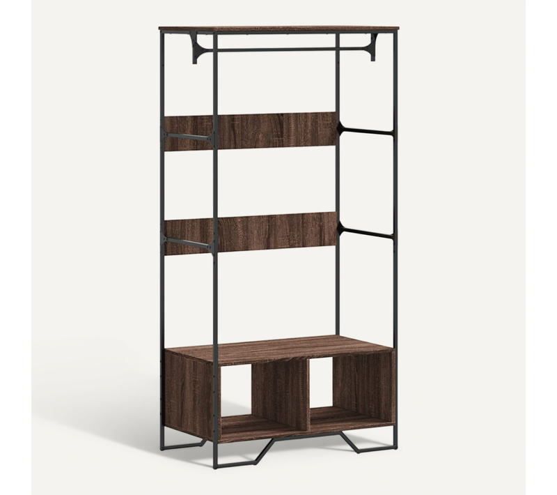 Armoire De Rangement - Armoire De Chambre Chêne Marron 90x50x180 Cm Bois D'ingénierie