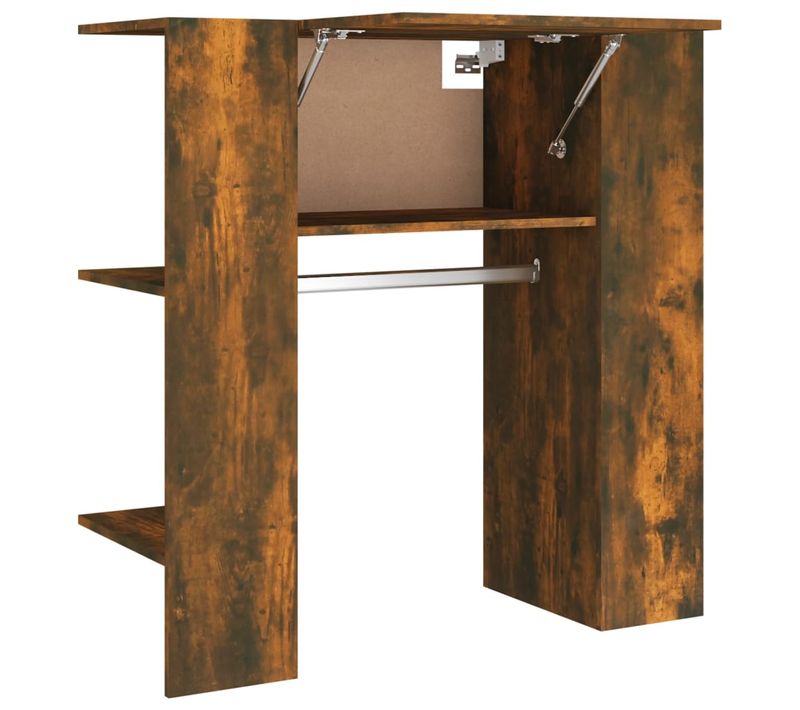 Armoire De Rangement - Armoire De Chambre Chêne Fumé 97,5x37x99 Cm Bois D'ingénierie