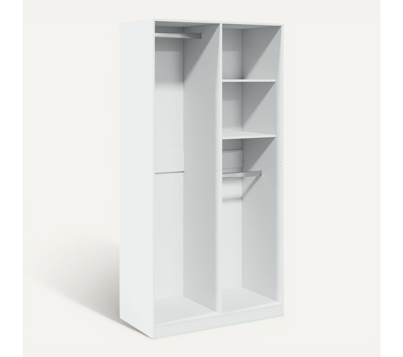 Armoire De Rangement - Armoire De Chambre Blanc 100x50x200 Cm Bois D'ingénierie