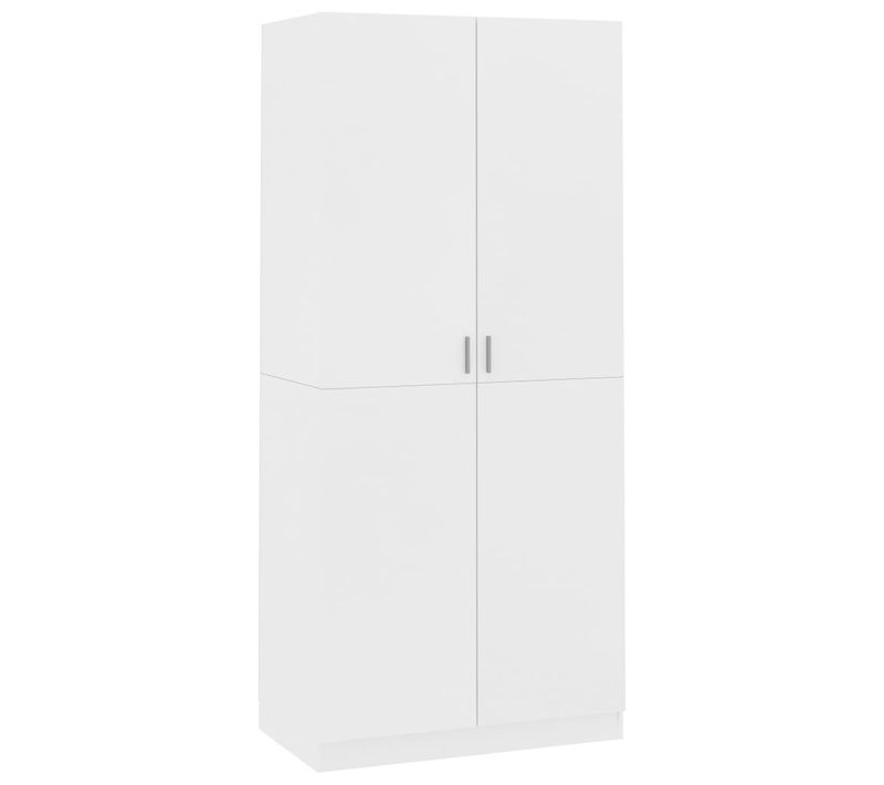 Armoire De Rangement - Armoire De Chambre Blanc 90x52x200 Cm Bois D’ingénierie