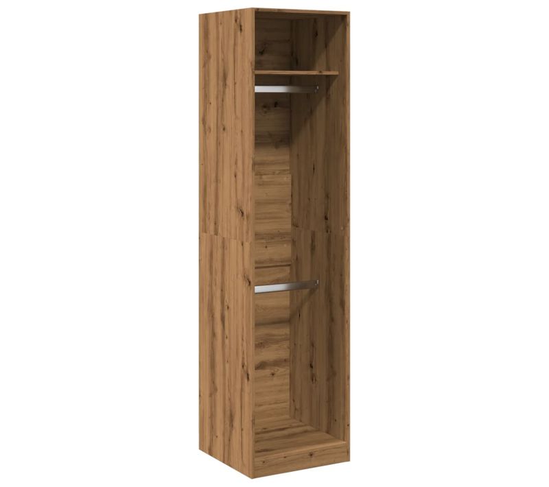 Armoire De Rangement - Armoire De Chambre Chêne Artisanal 50x50x200 Cm Bois D'ingénierie