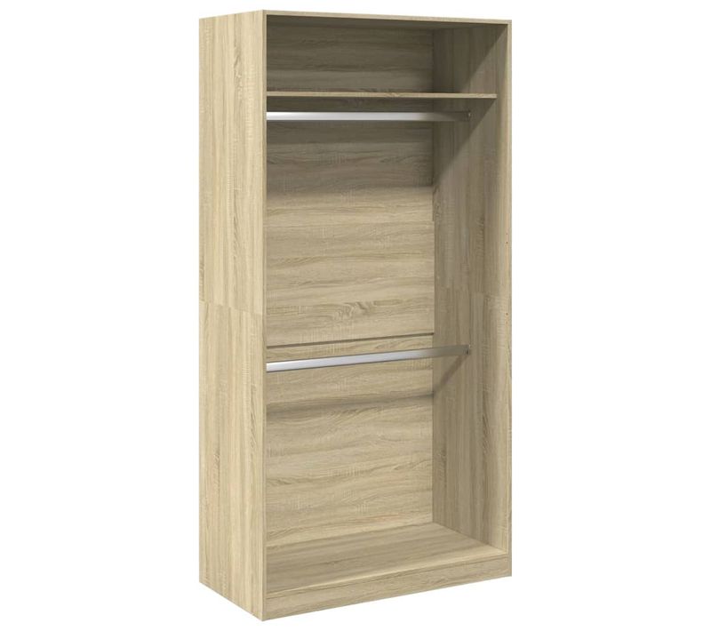 Armoire De Rangement - Armoire De Chambre Chêne Sonoma 100x50x200 Cm Aggloméré