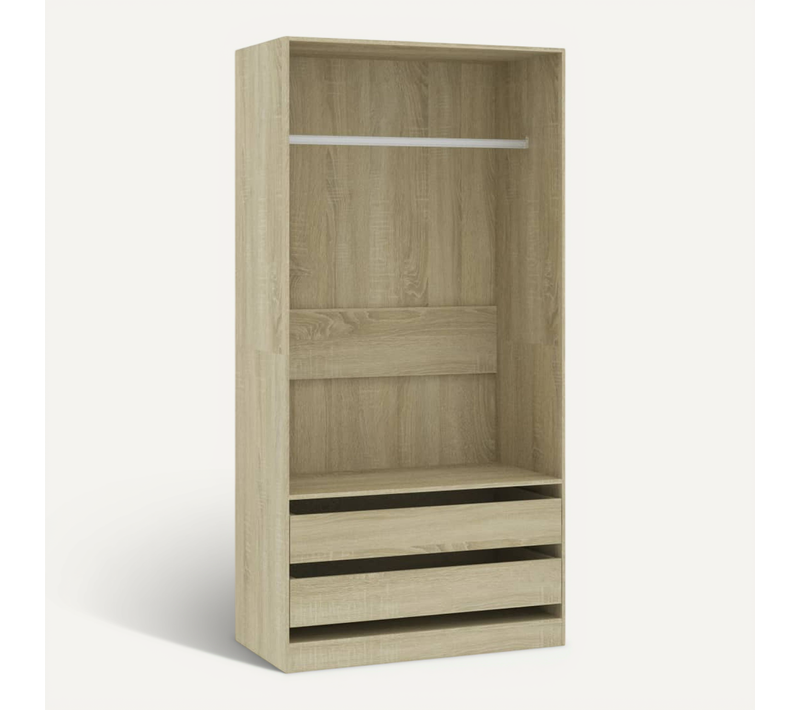 Armoire De Rangement - Armoire De Chambre Chêne Sonoma 100x50x200 Cm Bois D'ingénierie