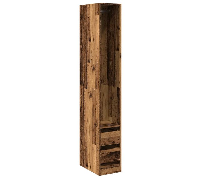 Armoire De Rangement - Armoire De Chambre Vieux Bois 30x50x200 Cm Bois D'ingénierie
