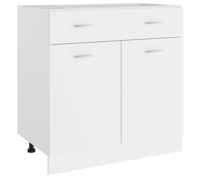 Meuble Bas De Cuisine - Armoire De Cuisine à Tiroir Blanc 80x46x81,5cm Bois Ingénierie