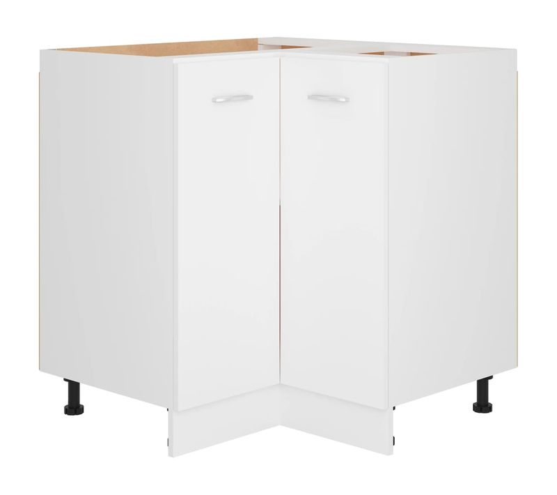 Meuble D'angle De Cuisine Bas - Armoire D'angle De Cuisine Blanc 75,5x75,5x81,5 Cm Bois