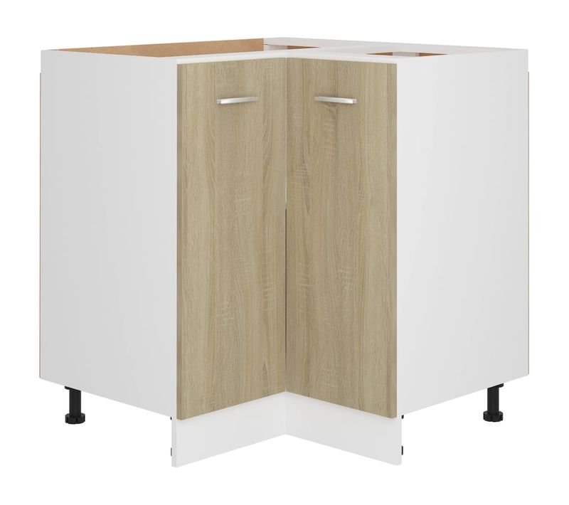 Meuble D'angle De Cuisine Bas - Armoire D'angle De Cuisine Chêne Sonoma 75,5x75,5x81,5 Cm Bois