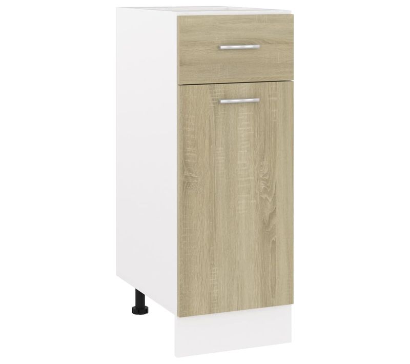 Meuble Bas De Cuisine - Armoire De Cuisine Tiroir Chêne Sonoma 30x46x81,5 Cm Aggloméré