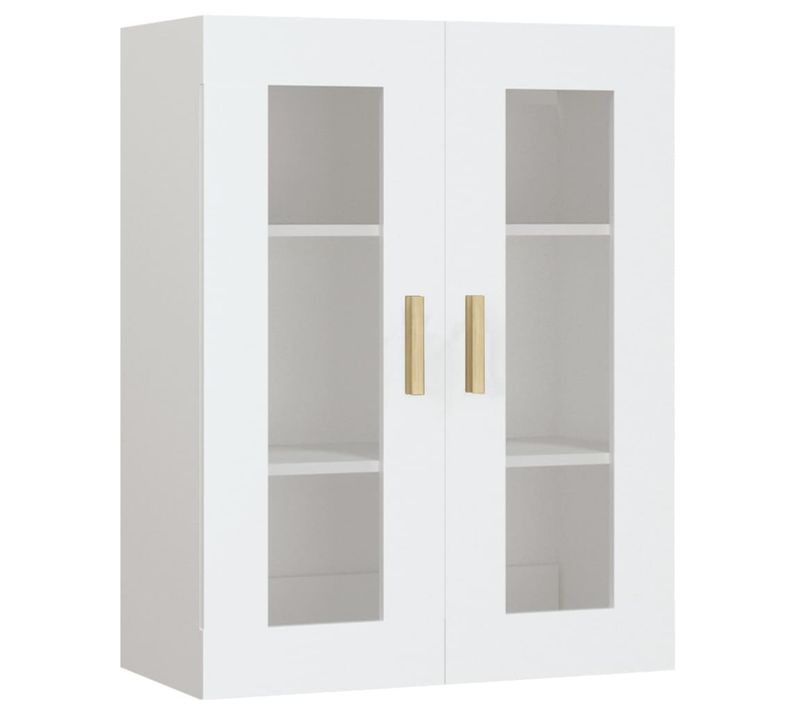 Meuble Haut De Cuisine - Armoire De Cuisine Murale Blanc 69,5x34x90 Cm